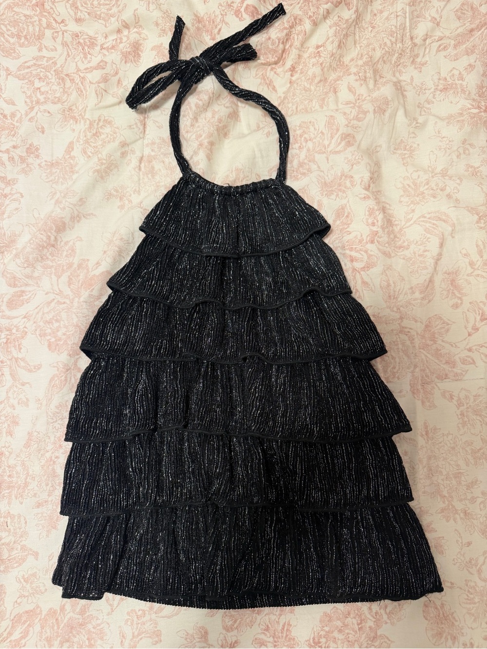 H&M Metallic Ruffle Halter Top - Picture 3 of 6